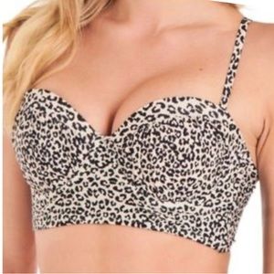 Leopard bikini top